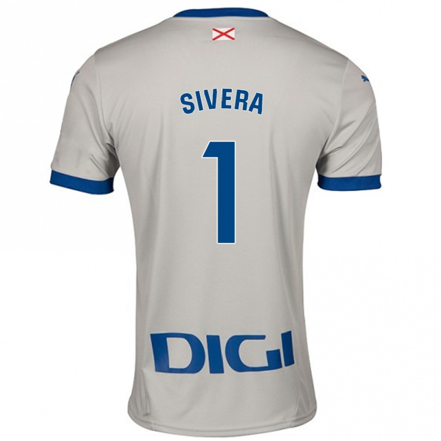 Niño Fútbol Camiseta Antonio Sivera #1 Gris Claro 2ª Equipación 2024/25