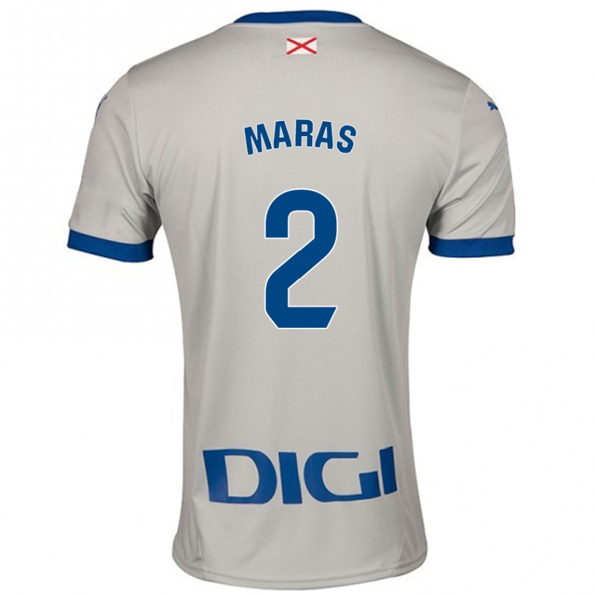 Niño Fútbol Camiseta Nikola Maras #2 Gris Claro 2ª Equipación 2024/25