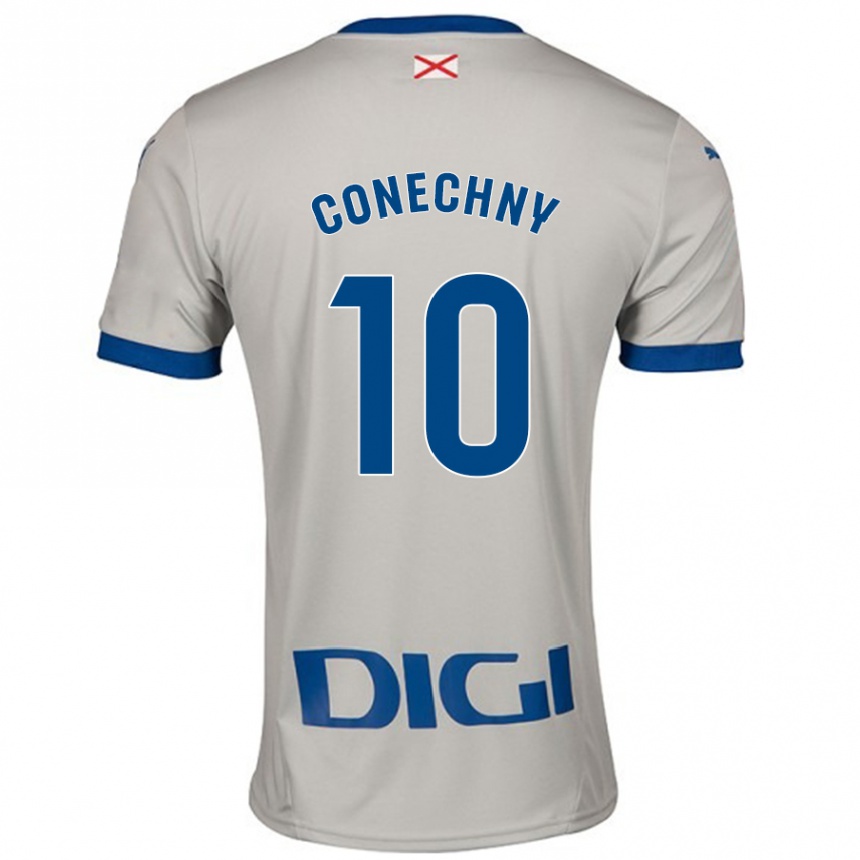 Niño Fútbol Camiseta Tomás Conechny #10 Gris Claro 2ª Equipación 2024/25