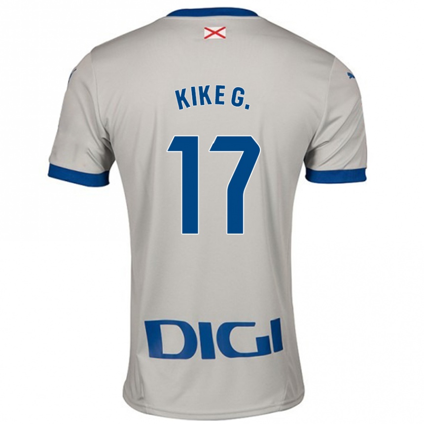 Niño Fútbol Camiseta Kike García #17 Gris Claro 2ª Equipación 2024/25