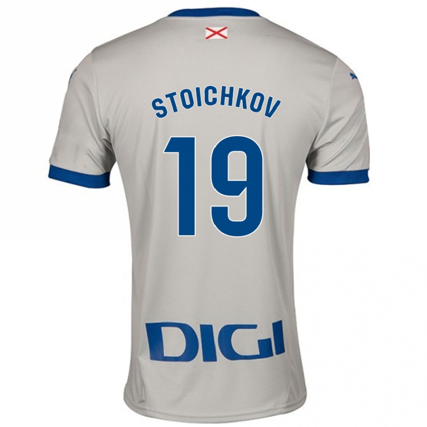 Niño Fútbol Camiseta Stoichkov #19 Gris Claro 2ª Equipación 2024/25