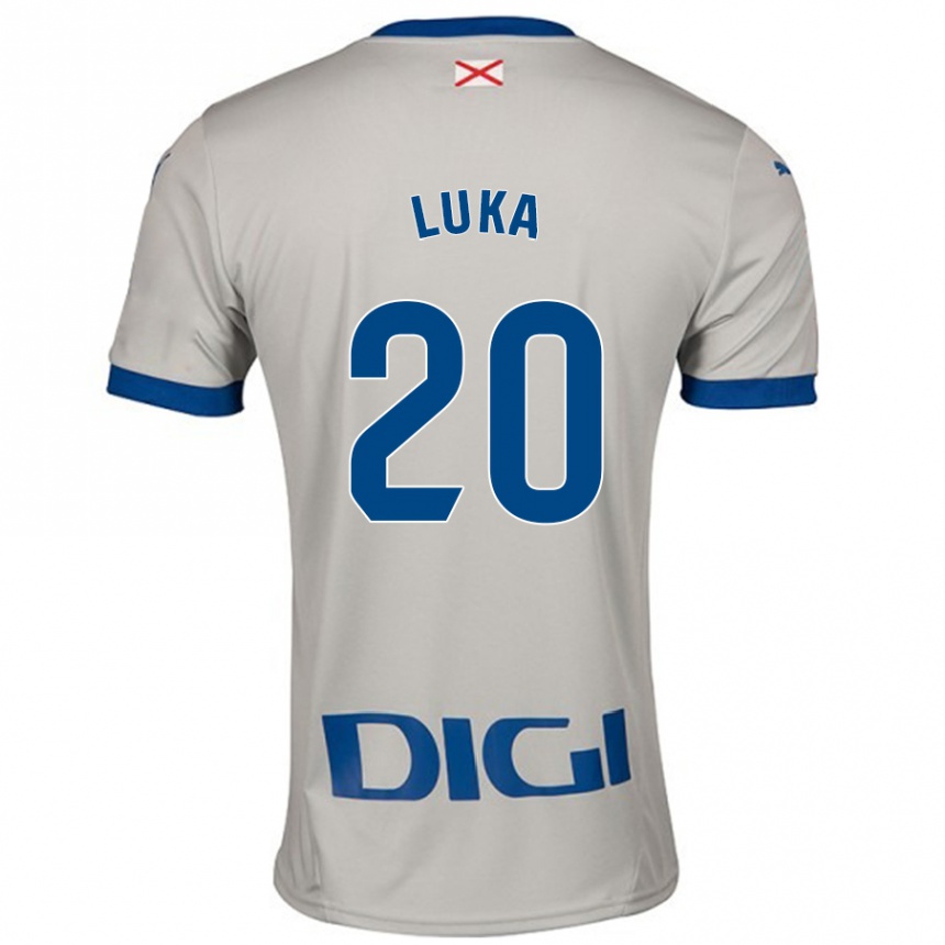 Niño Fútbol Camiseta Luka Romero #20 Gris Claro 2ª Equipación 2024/25