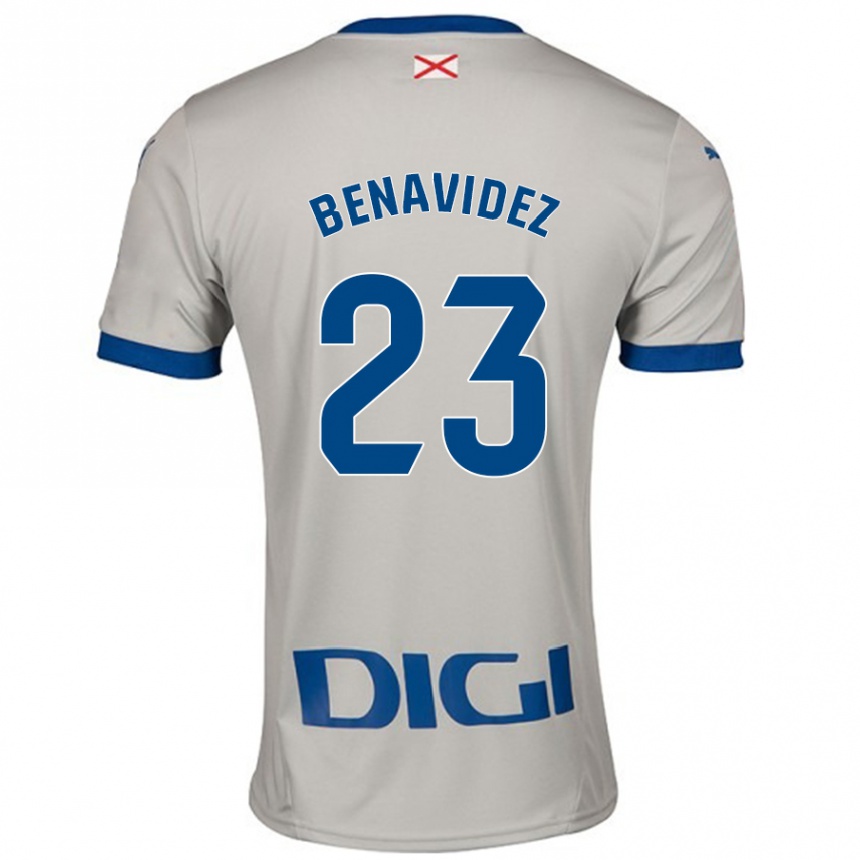 Niño Fútbol Camiseta Carlos Benavidez #23 Gris Claro 2ª Equipación 2024/25