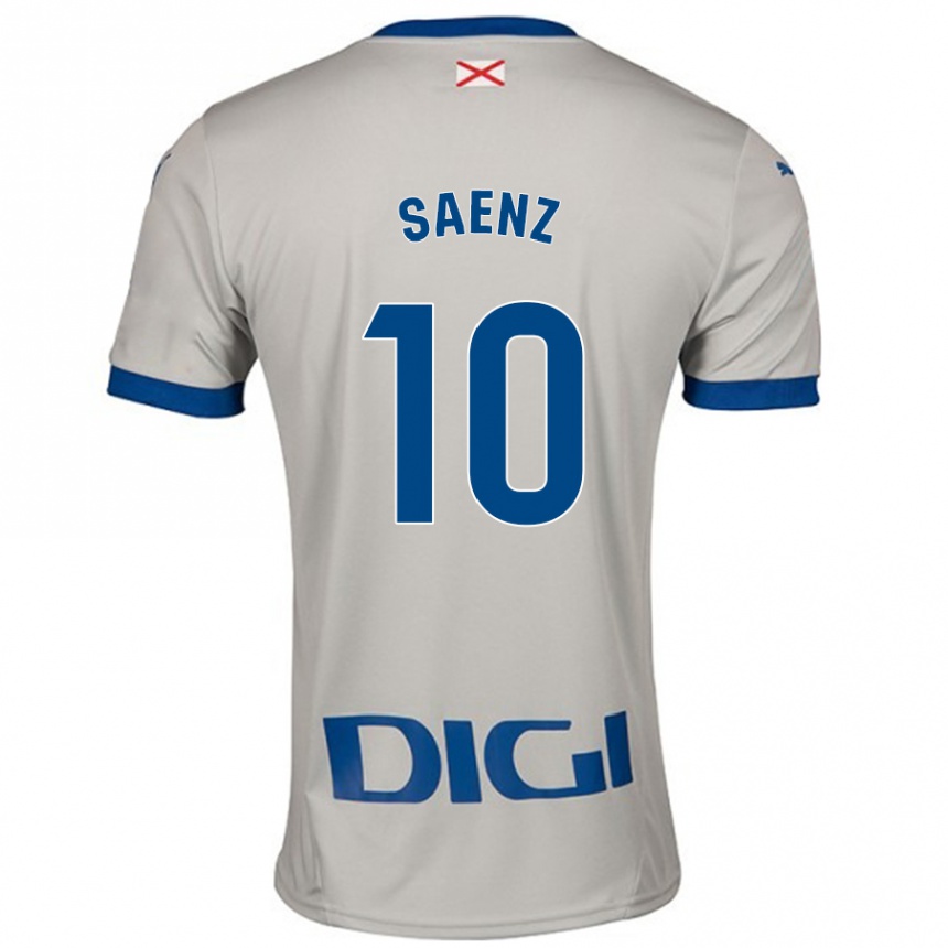 Niño Fútbol Camiseta Iñaki Saenz #10 Gris Claro 2ª Equipación 2024/25