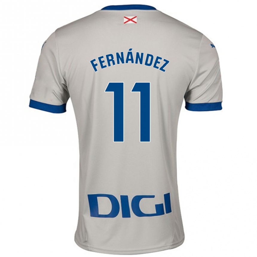 Niño Fútbol Camiseta Imanol Fernández #11 Gris Claro 2ª Equipación 2024/25