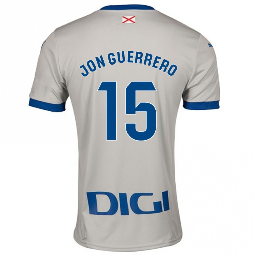 Niño Fútbol Camiseta Julen Jon Guerrero #15 Gris Claro 2ª Equipación 2024/25