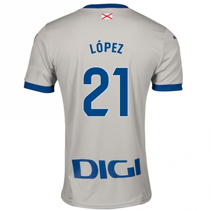 Niño Fútbol Camiseta Juanma López #21 Gris Claro 2ª Equipación 2024/25