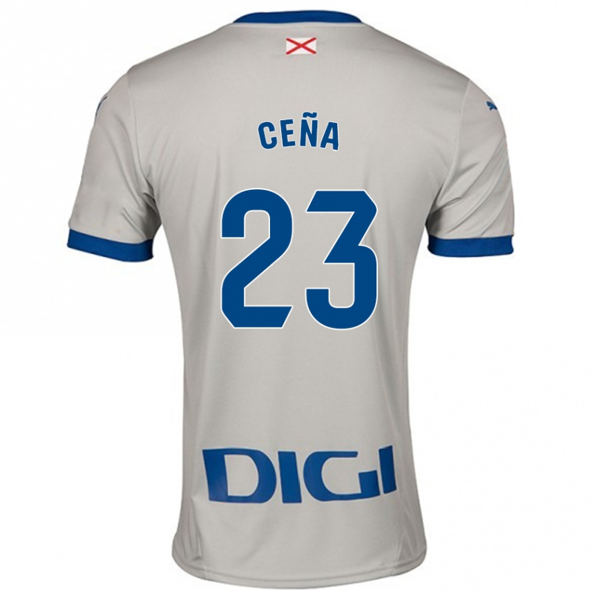 Niño Fútbol Camiseta Marcos Ceña #23 Gris Claro 2ª Equipación 2024/25