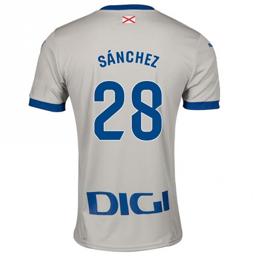 Niño Fútbol Camiseta Ander Sánchez #28 Gris Claro 2ª Equipación 2024/25