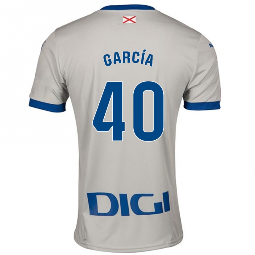 Niño Fútbol Camiseta Álvaro García #40 Gris Claro 2ª Equipación 2024/25