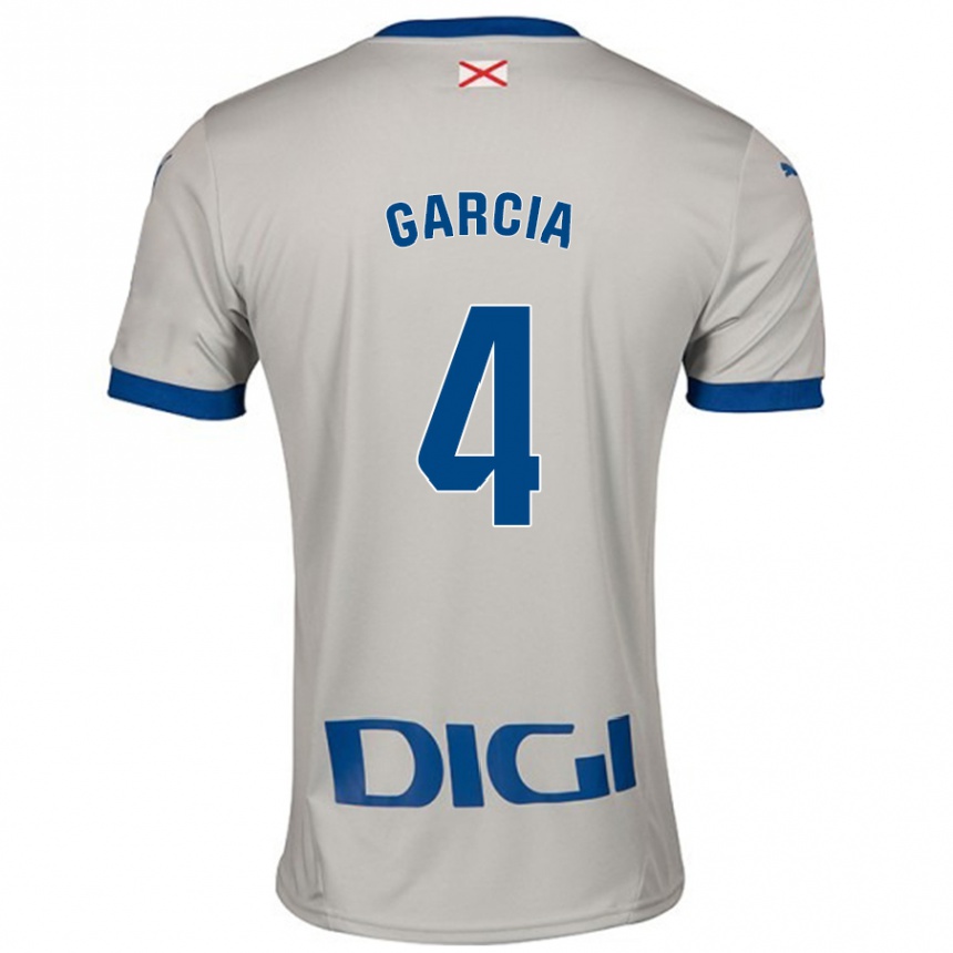 Niño Fútbol Camiseta Pichi García #4 Gris Claro 2ª Equipación 2024/25