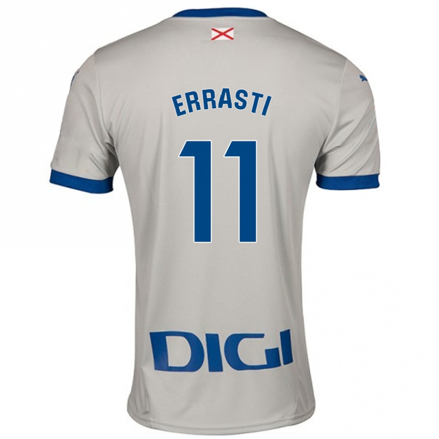 Niño Fútbol Camiseta Elene Errasti #11 Gris Claro 2ª Equipación 2024/25