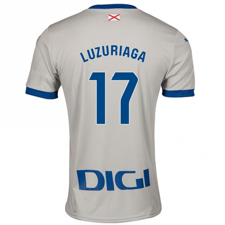 Niño Fútbol Camiseta Judith Luzuriaga #17 Gris Claro 2ª Equipación 2024/25