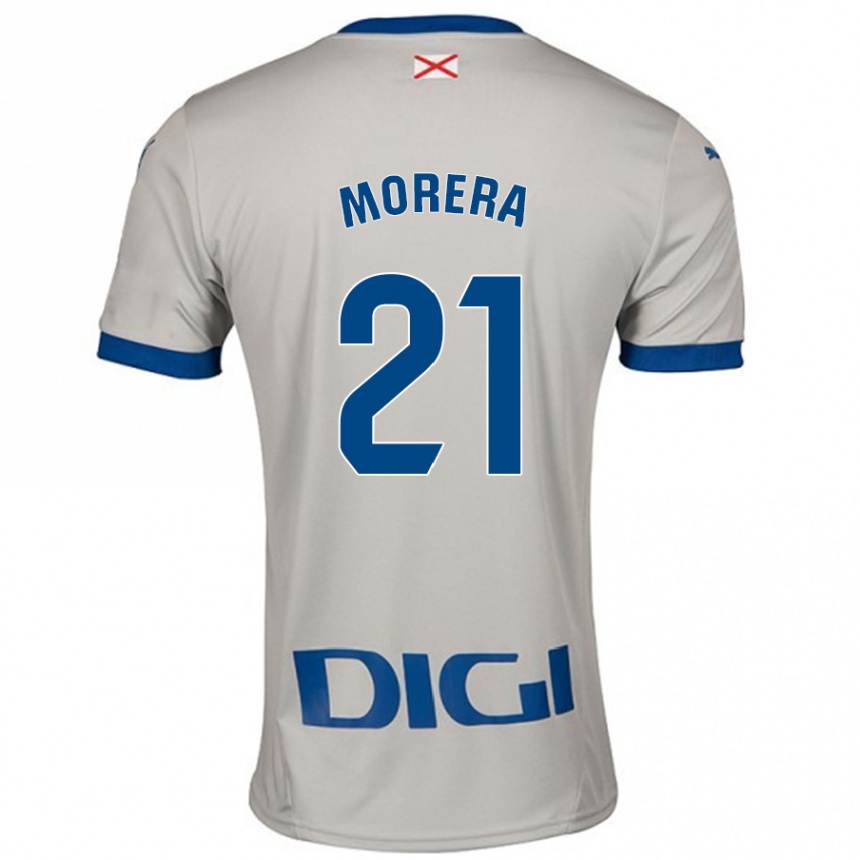 Niño Fútbol Camiseta Carla Morera #21 Gris Claro 2ª Equipación 2024/25