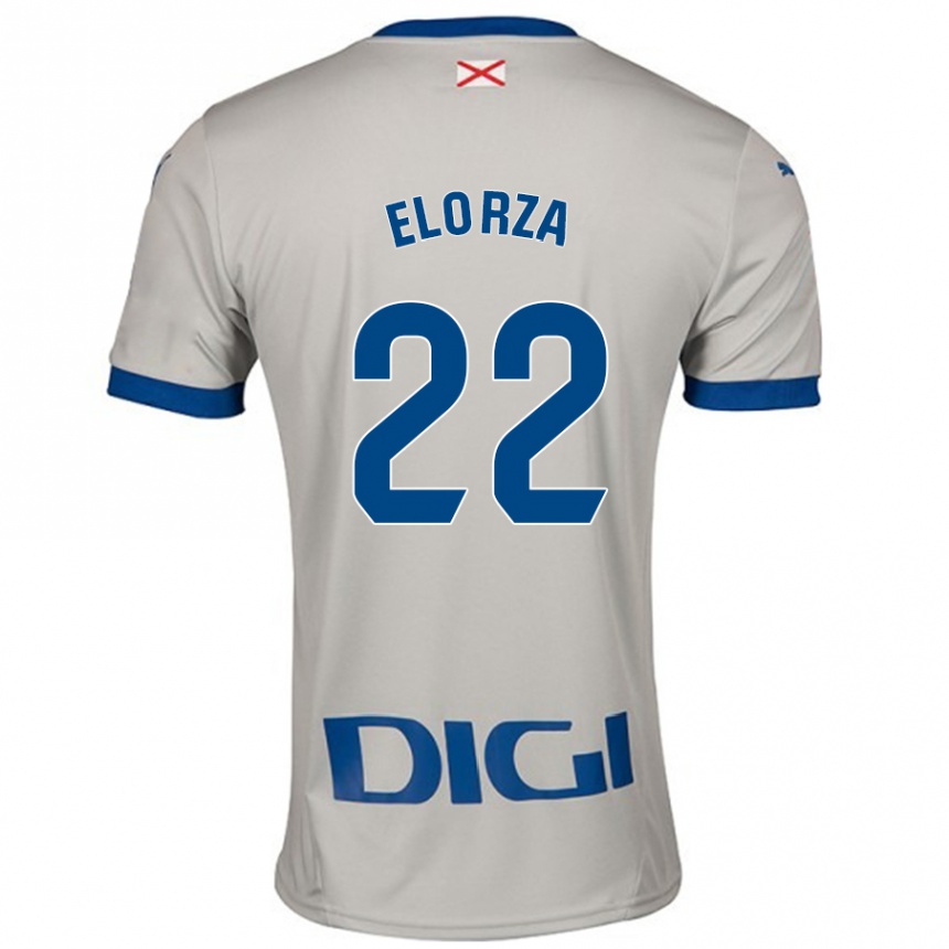 Niño Fútbol Camiseta Sheila Elorza #22 Gris Claro 2ª Equipación 2024/25