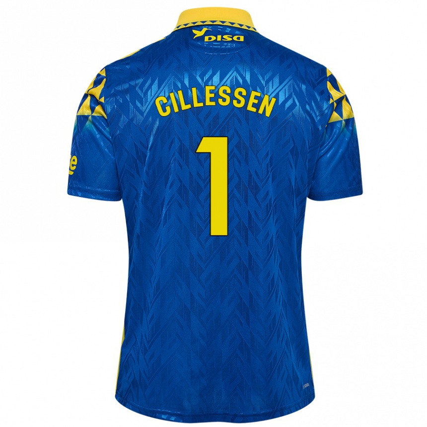 Niño Fútbol Camiseta Jasper Cillessen #1 Azul Amarillo 2ª Equipación 2024/25