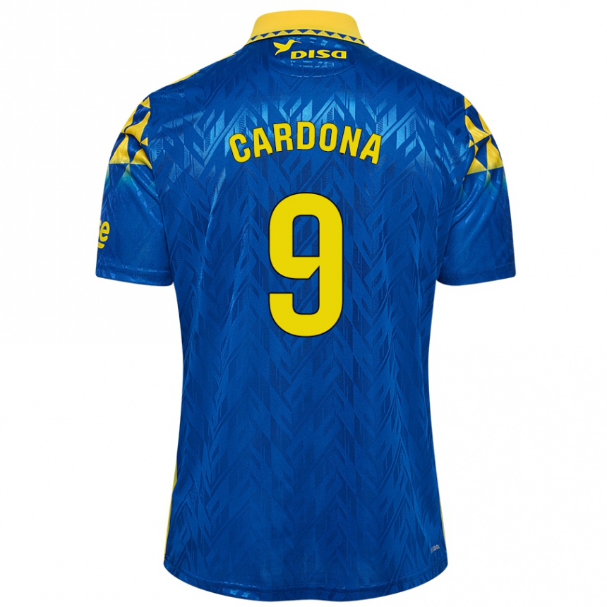 Niño Fútbol Camiseta Marc Cardona #9 Azul Amarillo 2ª Equipación 2024/25