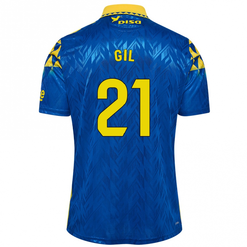 Niño Fútbol Camiseta Iván Gil #21 Azul Amarillo 2ª Equipación 2024/25