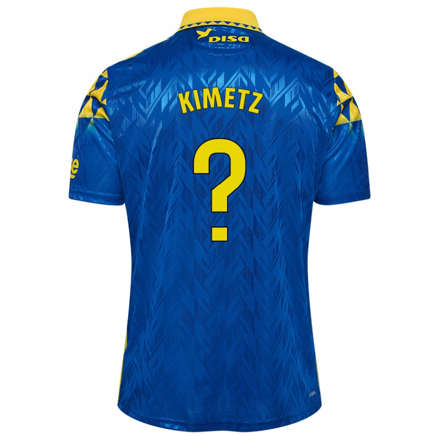 Niño Fútbol Camiseta Kimetz García #0 Azul Amarillo 2ª Equipación 2024/25