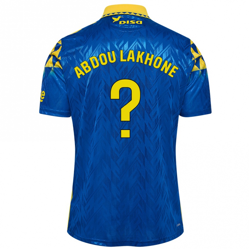 Niño Fútbol Camiseta Pape Abdou Lakhone #0 Azul Amarillo 2ª Equipación 2024/25