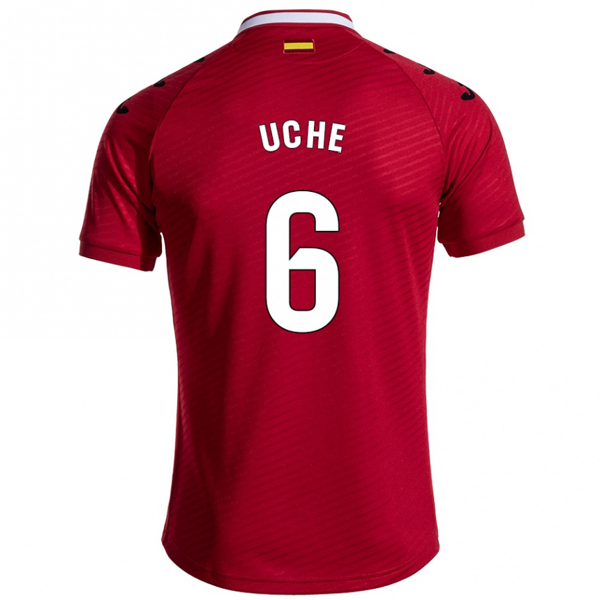 Niño Fútbol Camiseta Chrisantus Uche #6 Rojo Oscuro 2ª Equipación 2024/25