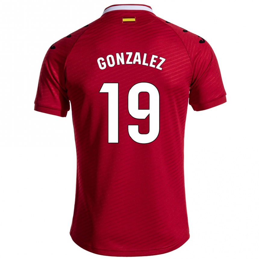 Niño Fútbol Camiseta Peter González #19 Rojo Oscuro 2ª Equipación 2024/25