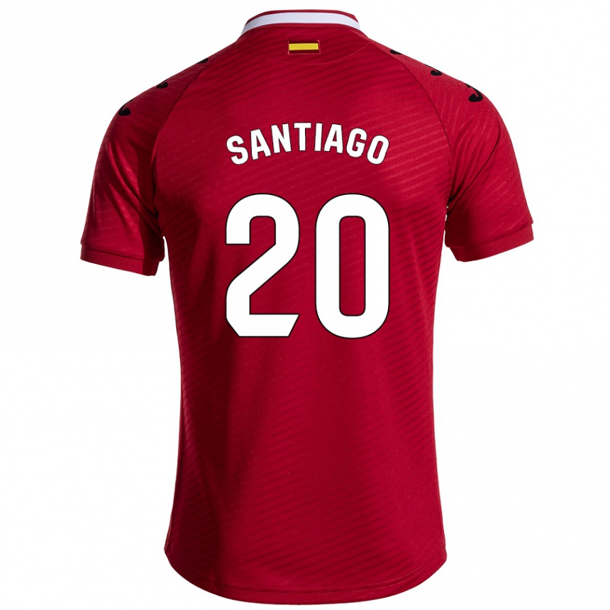 Niño Fútbol Camiseta Yellu Santiago #20 Rojo Oscuro 2ª Equipación 2024/25