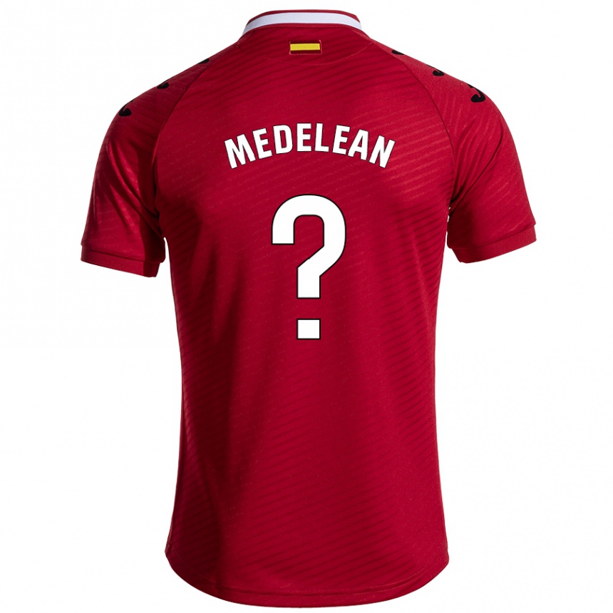 Niño Fútbol Camiseta Valentin Medelean #0 Rojo Oscuro 2ª Equipación 2024/25