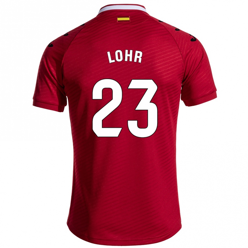 Niño Fútbol Camiseta Luca Lohr #23 Rojo Oscuro 2ª Equipación 2024/25