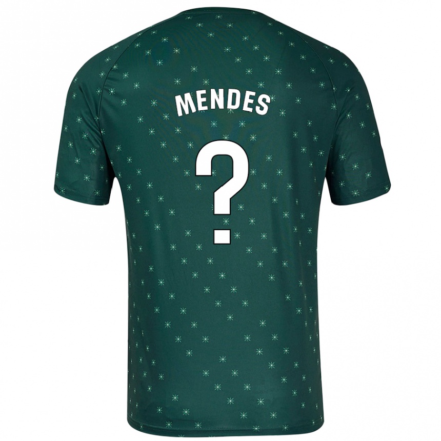 Niño Fútbol Camiseta Houboulang Mendes #0 Verde Oscuro 2ª Equipación 2024/25