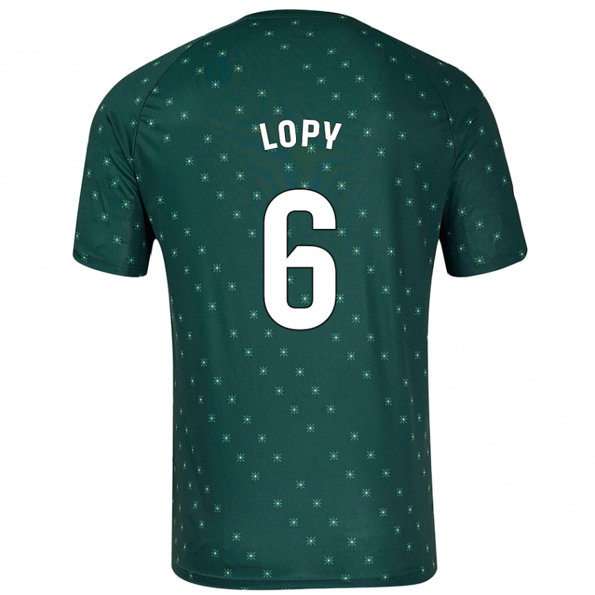 Niño Fútbol Camiseta Dion Lopy #6 Verde Oscuro 2ª Equipación 2024/25