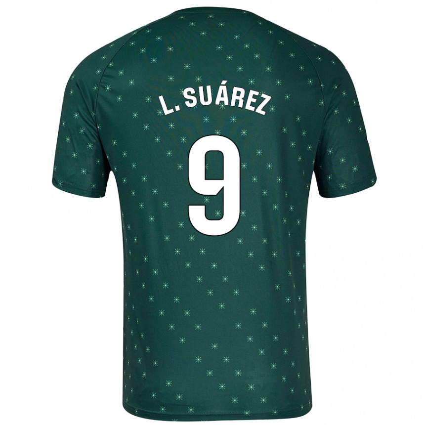 Niño Fútbol Camiseta Luis Suárez #9 Verde Oscuro 2ª Equipación 2024/25