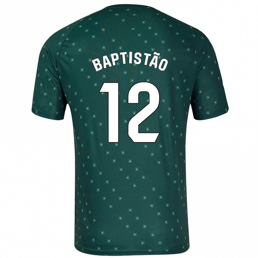 Niño Fútbol Camiseta Léo Baptistão #12 Verde Oscuro 2ª Equipación 2024/25