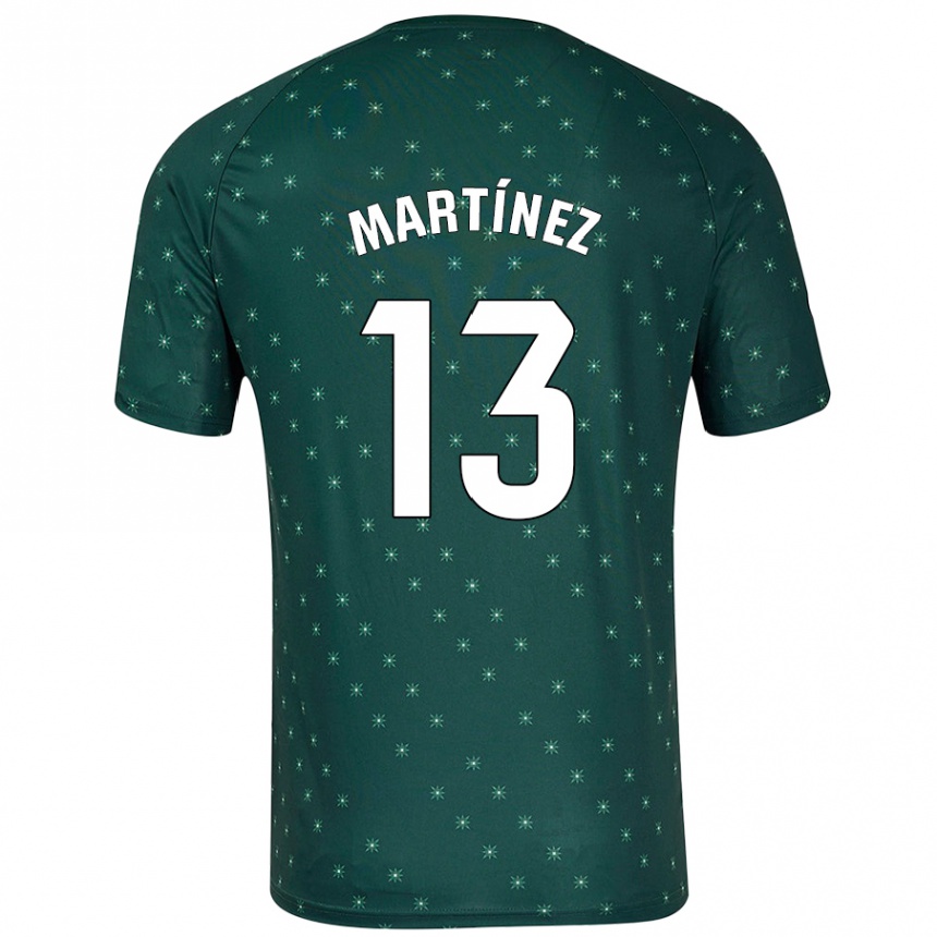 Niño Fútbol Camiseta Fernando Martínez #13 Verde Oscuro 2ª Equipación 2024/25