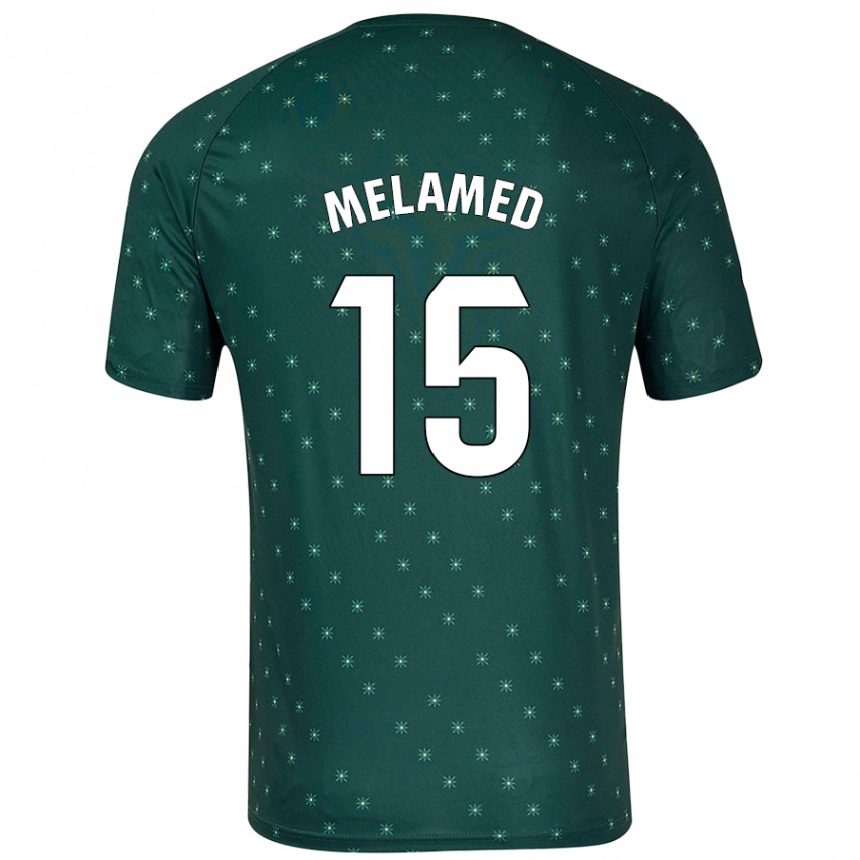 Niño Fútbol Camiseta Nico Melamed #15 Verde Oscuro 2ª Equipación 2024/25