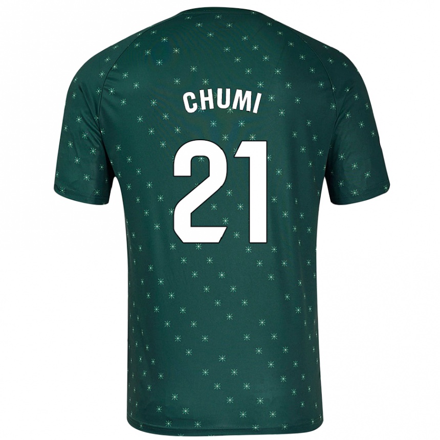 Niño Fútbol Camiseta Chumi #21 Verde Oscuro 2ª Equipación 2024/25