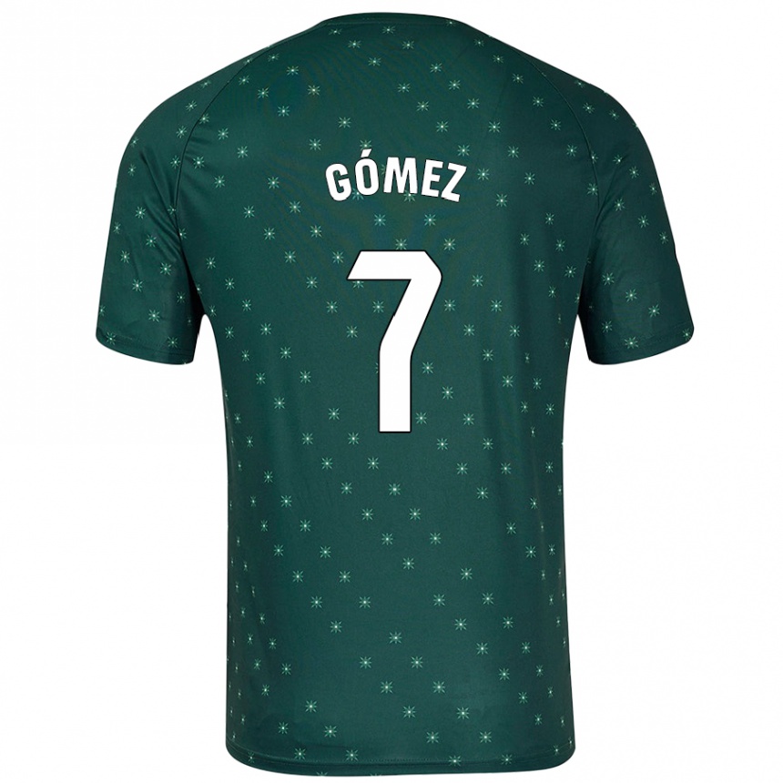 Niño Fútbol Camiseta Valen Gómez #7 Verde Oscuro 2ª Equipación 2024/25