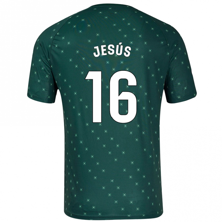 Niño Fútbol Camiseta Antonio Jesús #16 Verde Oscuro 2ª Equipación 2024/25