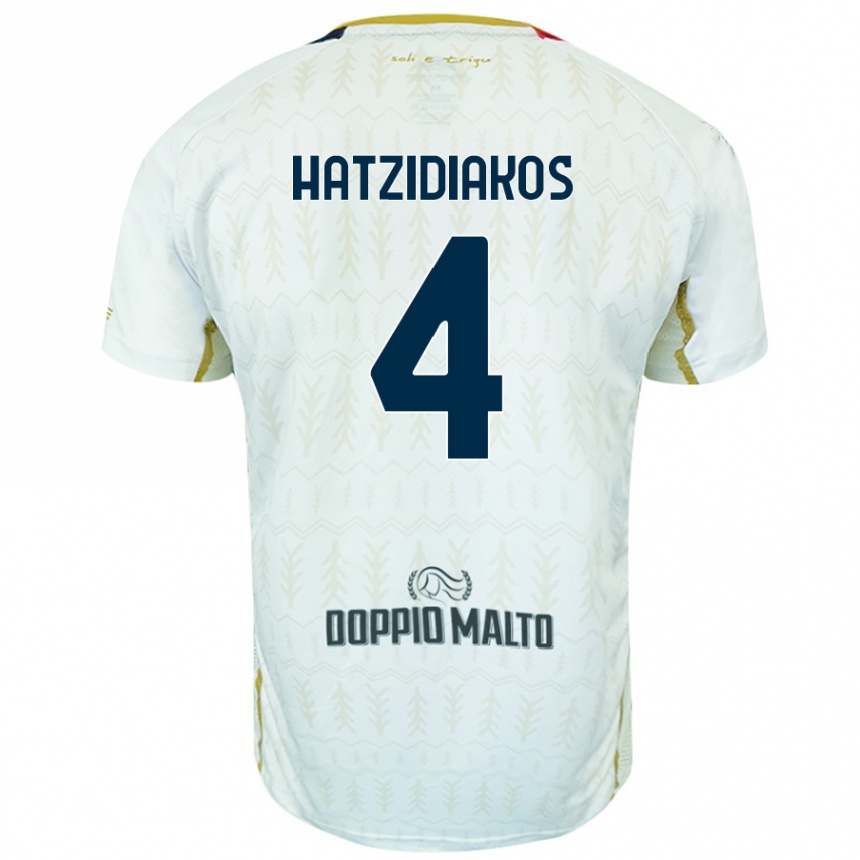 Niño Fútbol Camiseta Pantelis Hatzidiakos #4 Blanco 2ª Equipación 2024/25