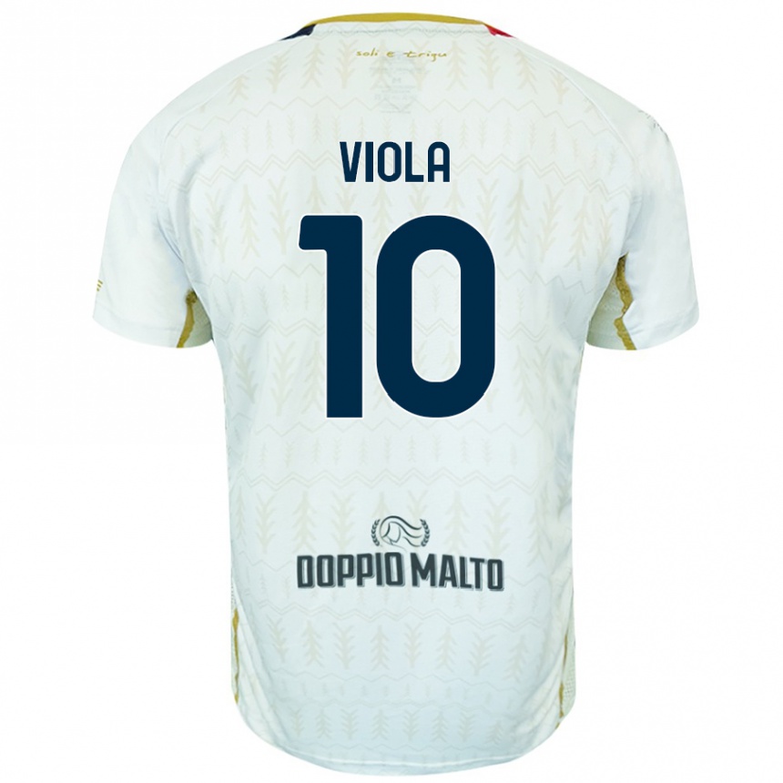 Niño Fútbol Camiseta Nicolas Viola #10 Blanco 2ª Equipación 2024/25