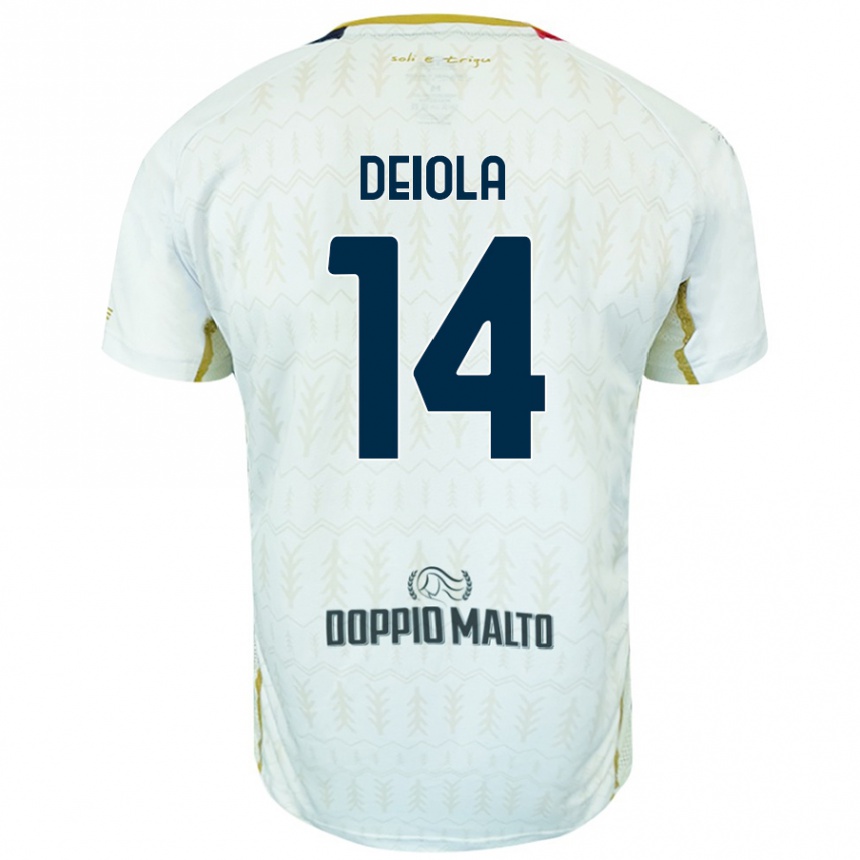 Niño Fútbol Camiseta Alessandro Deiola #14 Blanco 2ª Equipación 2024/25