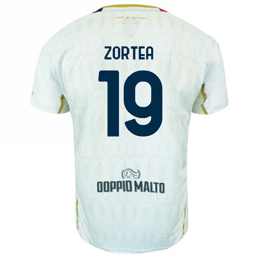 Niño Fútbol Camiseta Nadir Zortea #19 Blanco 2ª Equipación 2024/25