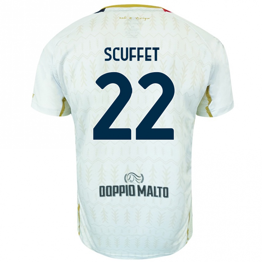 Niño Fútbol Camiseta Simone Scuffet #22 Blanco 2ª Equipación 2024/25