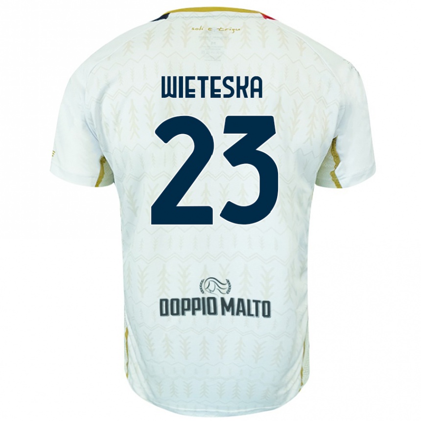 Niño Fútbol Camiseta Mateusz Wieteska #23 Blanco 2ª Equipación 2024/25