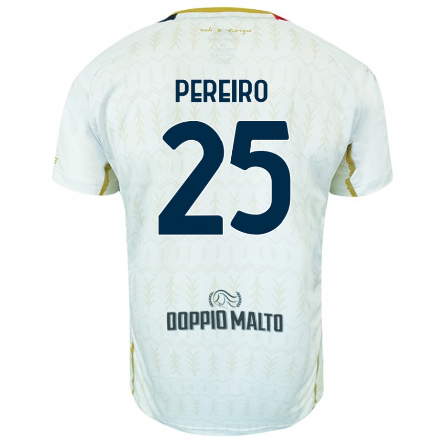 Niño Fútbol Camiseta Gastón Pereiro #25 Blanco 2ª Equipación 2024/25