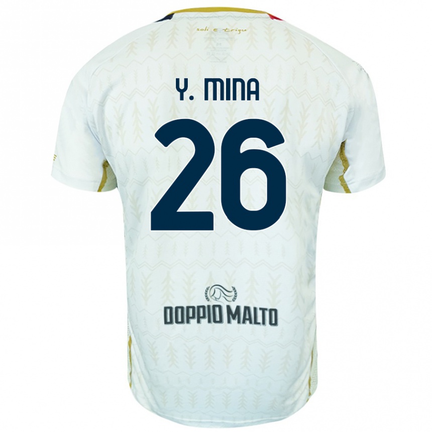 Niño Fútbol Camiseta Yerry Mina #26 Blanco 2ª Equipación 2024/25