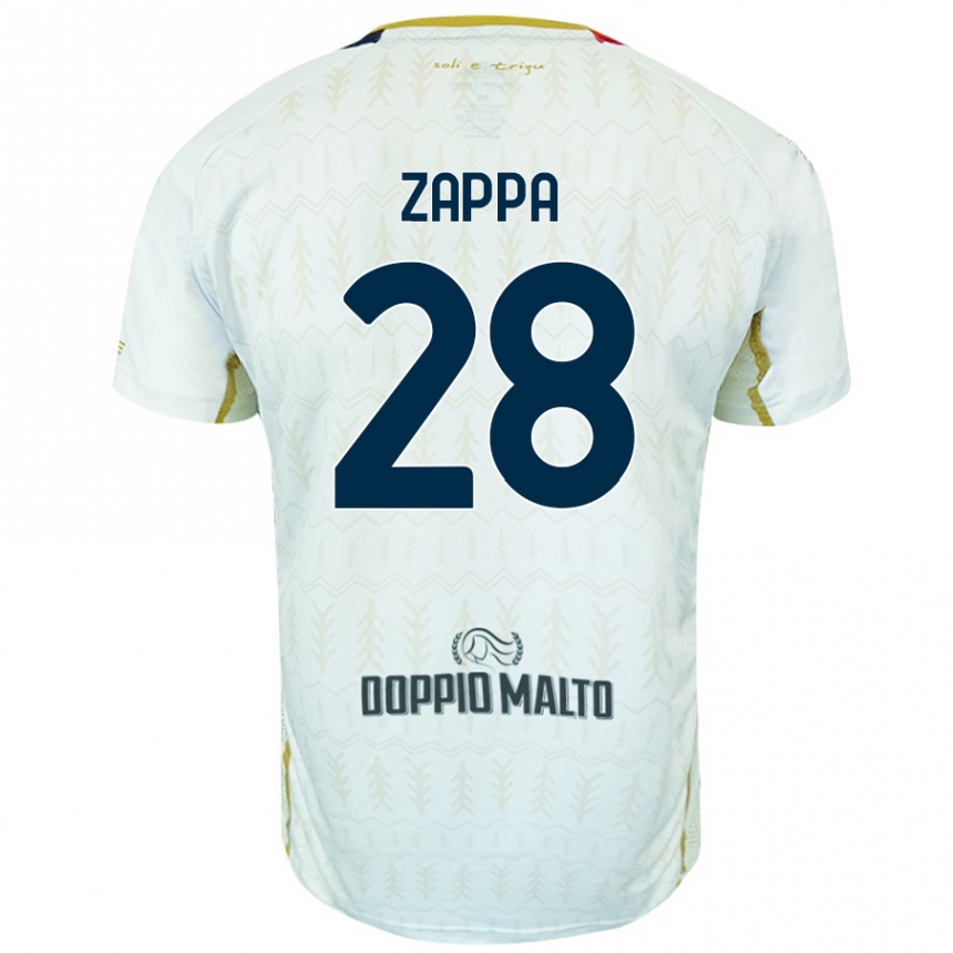 Niño Fútbol Camiseta Gabriele Zappa #28 Blanco 2ª Equipación 2024/25