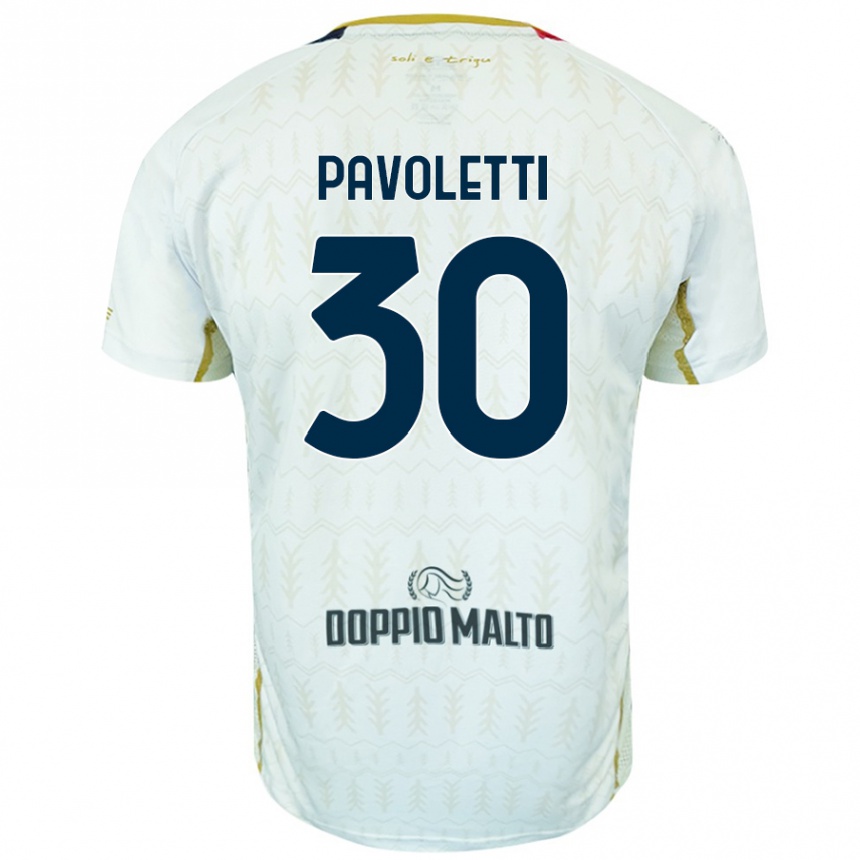 Niño Fútbol Camiseta Leonardo Pavoletti #30 Blanco 2ª Equipación 2024/25