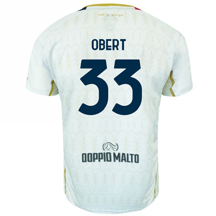 Niño Fútbol Camiseta Adam Obert #33 Blanco 2ª Equipación 2024/25