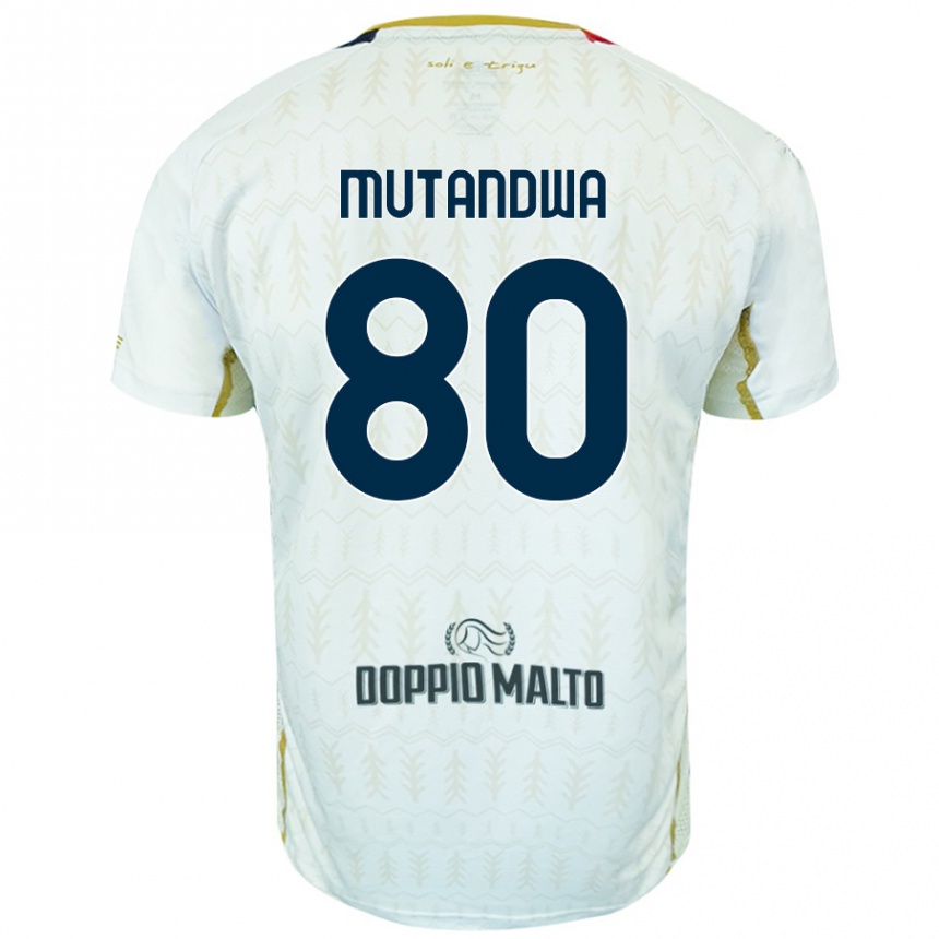 Niño Fútbol Camiseta Kingstone Mutandwa #80 Blanco 2ª Equipación 2024/25